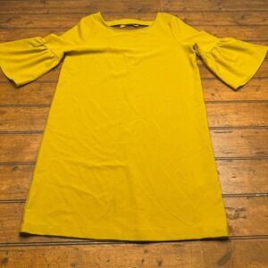 Kate Spade Yellow Bell Sleeve Bow Back A Line Dress‎ Size 8